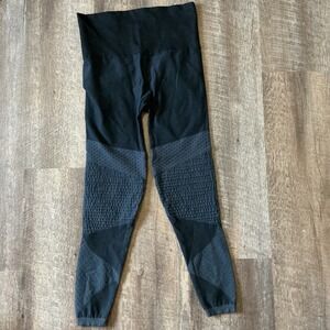 Spanx Moto Leggings Black High Waisted Seamless Compression XL